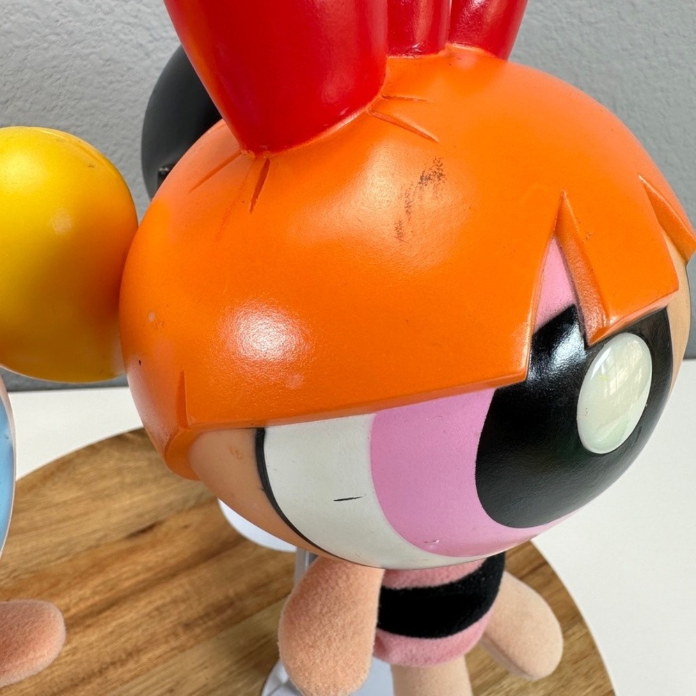 VTG Powerpuff Girls Super Sound Plush Hard Head Doll Blossom Bubbles Buttercup - Picture 7 of 15